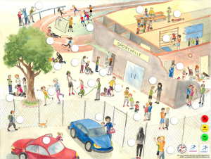 Wimmelbild Sporthalle